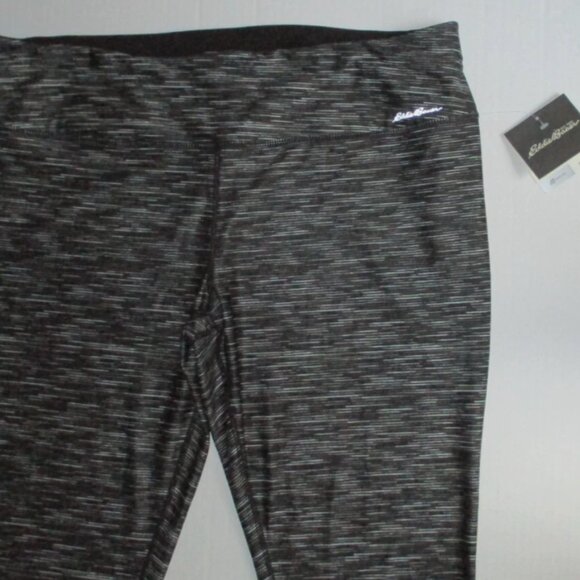 Eddie Bauer Motion Leggings Moisture Wicking Pants Gray & White 2XL NWT XXL 2X - Picture 2 of 6
